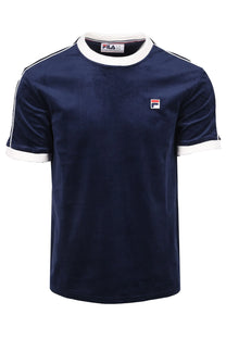 FILA BASILIO TIPPED VELOUR T-SHIRT FILA NAVY/GARDENIA Fila Vintage