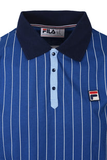 FILA BB1 VINTAGE STRIPED POLO LIMOGES/WHITE/NAVY Fila Vintage