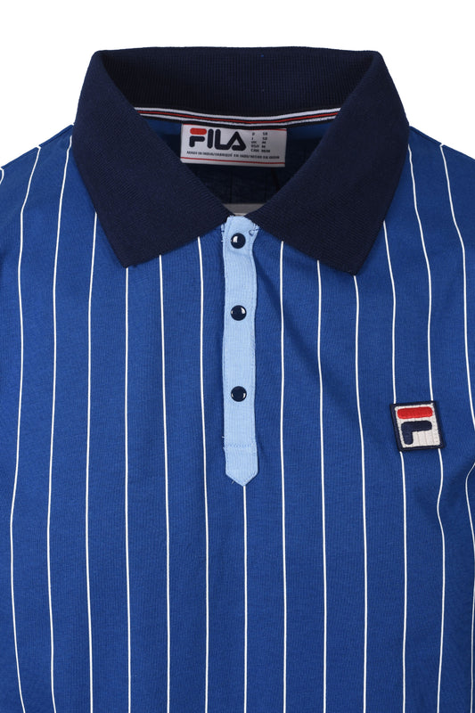 FILA BB1 VINTAGE STRIPED POLO LIMOGES/WHITE/NAVY