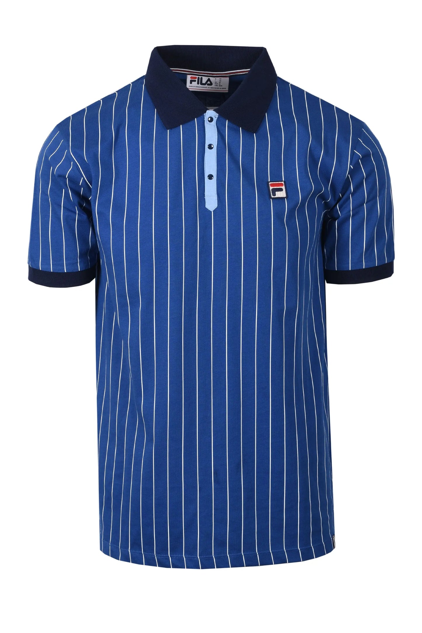 FILA BB1 VINTAGE STRIPED POLO LIMOGES/WHITE/NAVY Fila Vintage