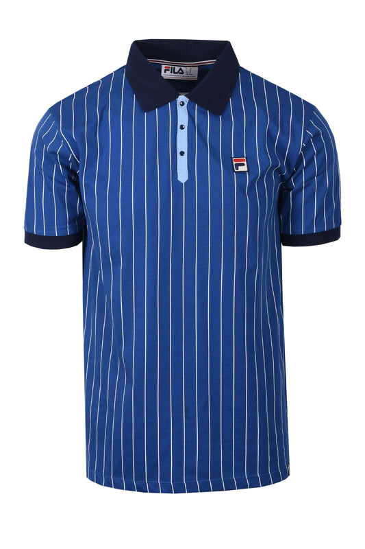 FILA BB1 VINTAGE STRIPED POLO LIMOGES/WHITE/NAVY