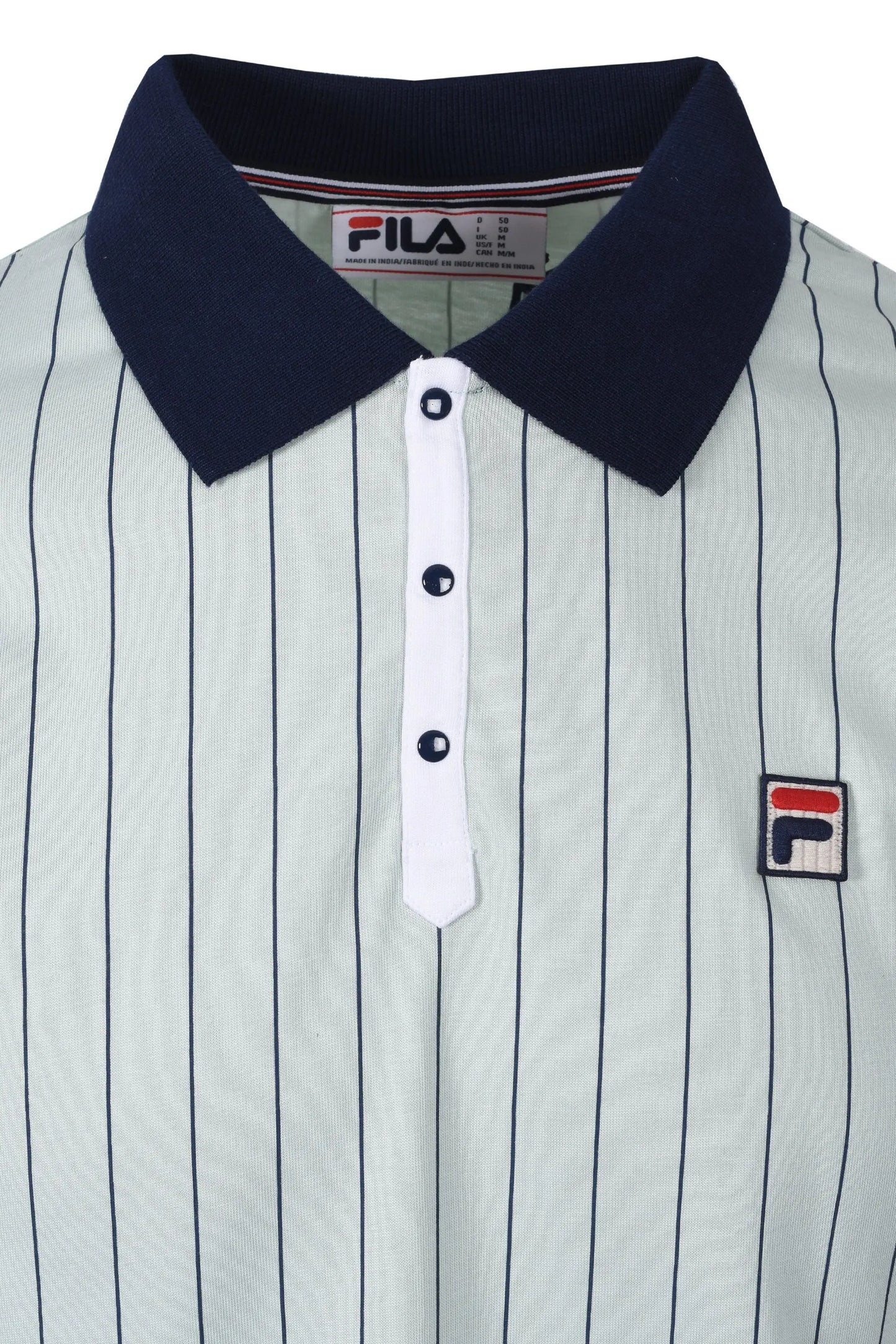 FILA BB1 VINTAGE STRIPED POLO SURF SPRAY/NAVY/WHITE Fila Vintage