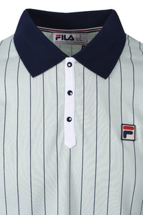 FILA BB1 VINTAGE STRIPED POLO SURF SPRAY/NAVY/WHITE Fila Vintage