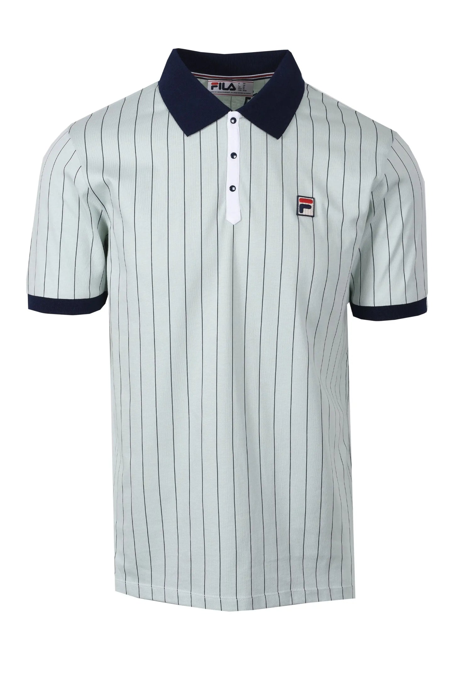 FILA BB1 VINTAGE STRIPED POLO SURF SPRAY/NAVY/WHITE Fila Vintage