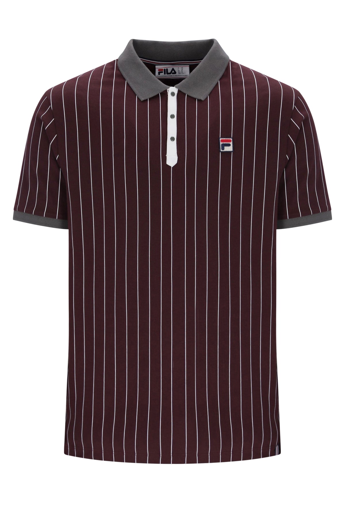 FILA CLASSIC BB1 STRIPED POLO FUDGE/GUNMETAL/WHITE