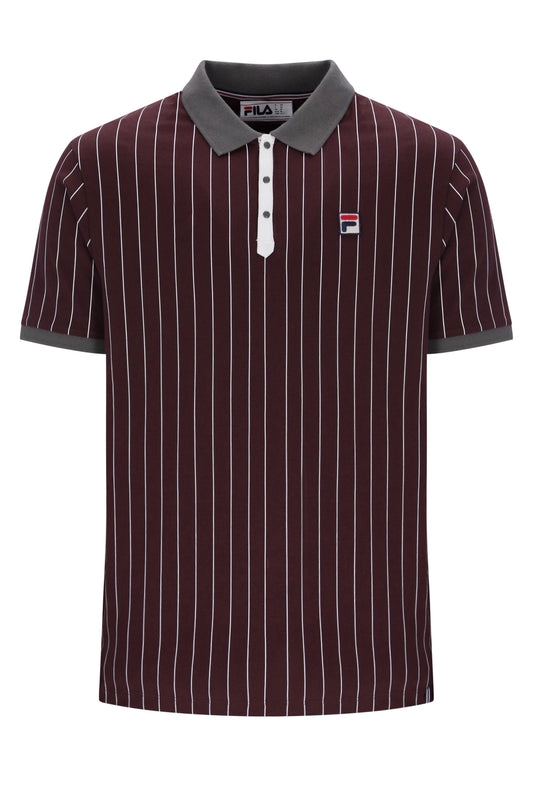FILA CLASSIC BB1 STRIPED POLO FUDGE/GUNMETAL/WHITE