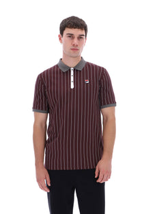 FILA CLASSIC BB1 STRIPED POLO FUDGE/GUNMETAL/WHITE