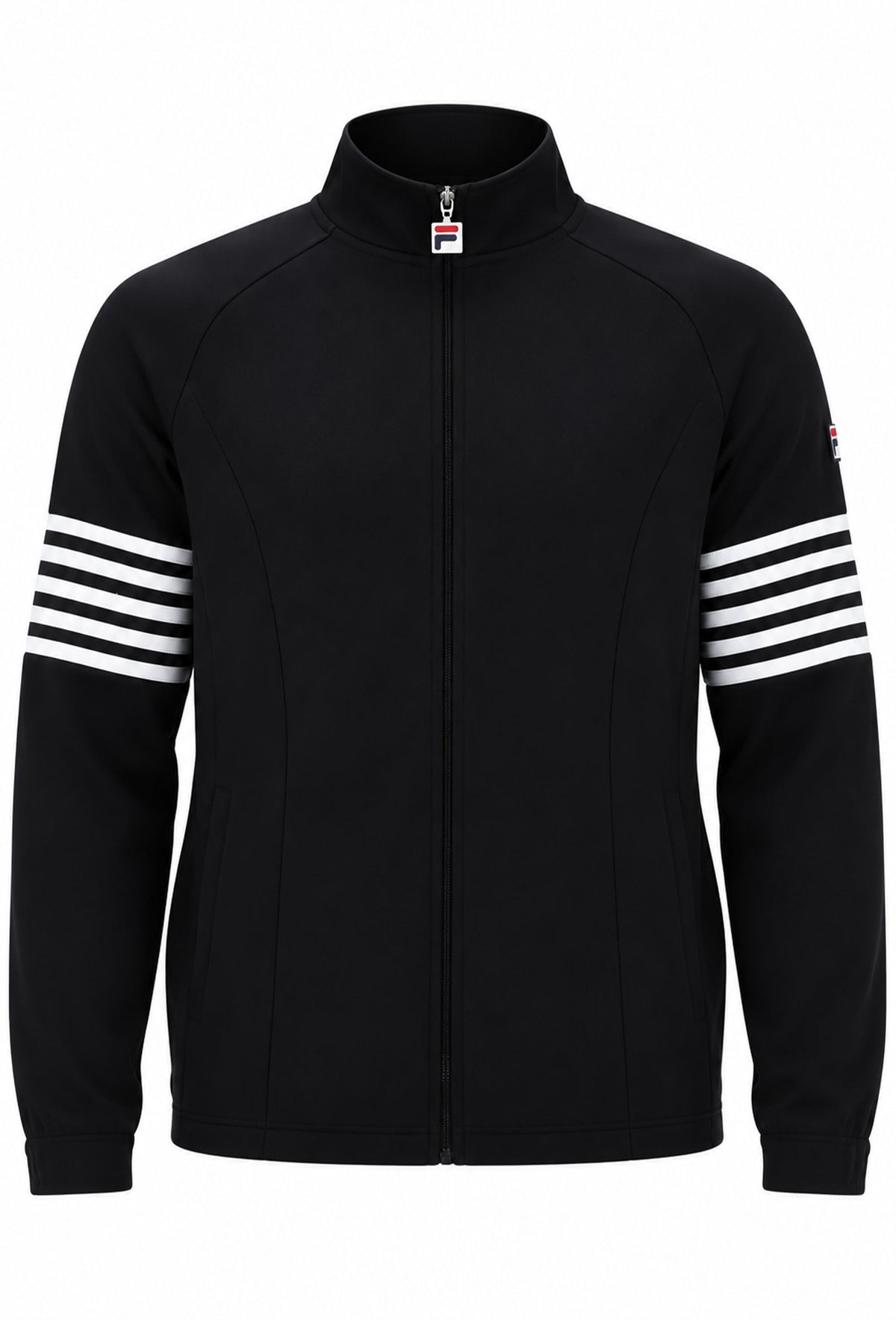 FILA PATRICE CUT AND SEW TRACK JACKET BLACK/WHITE Fila Vintage Michael Stewart Menswear  Track Top