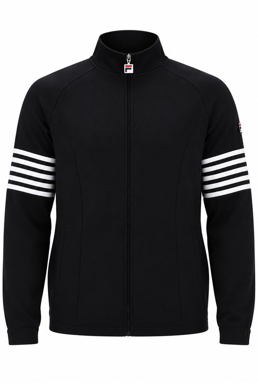 FILA PATRICE CUT AND SEW TRACK JACKET BLACK/WHITE Fila Vintage Michael Stewart Menswear  Track Top