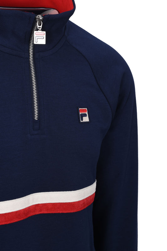 FILA ROLANDO HALF ZIP FILA NAVY/GARDENIA/FILA RED