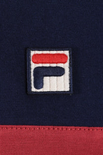 Close up photo of the Fila embroidered logo