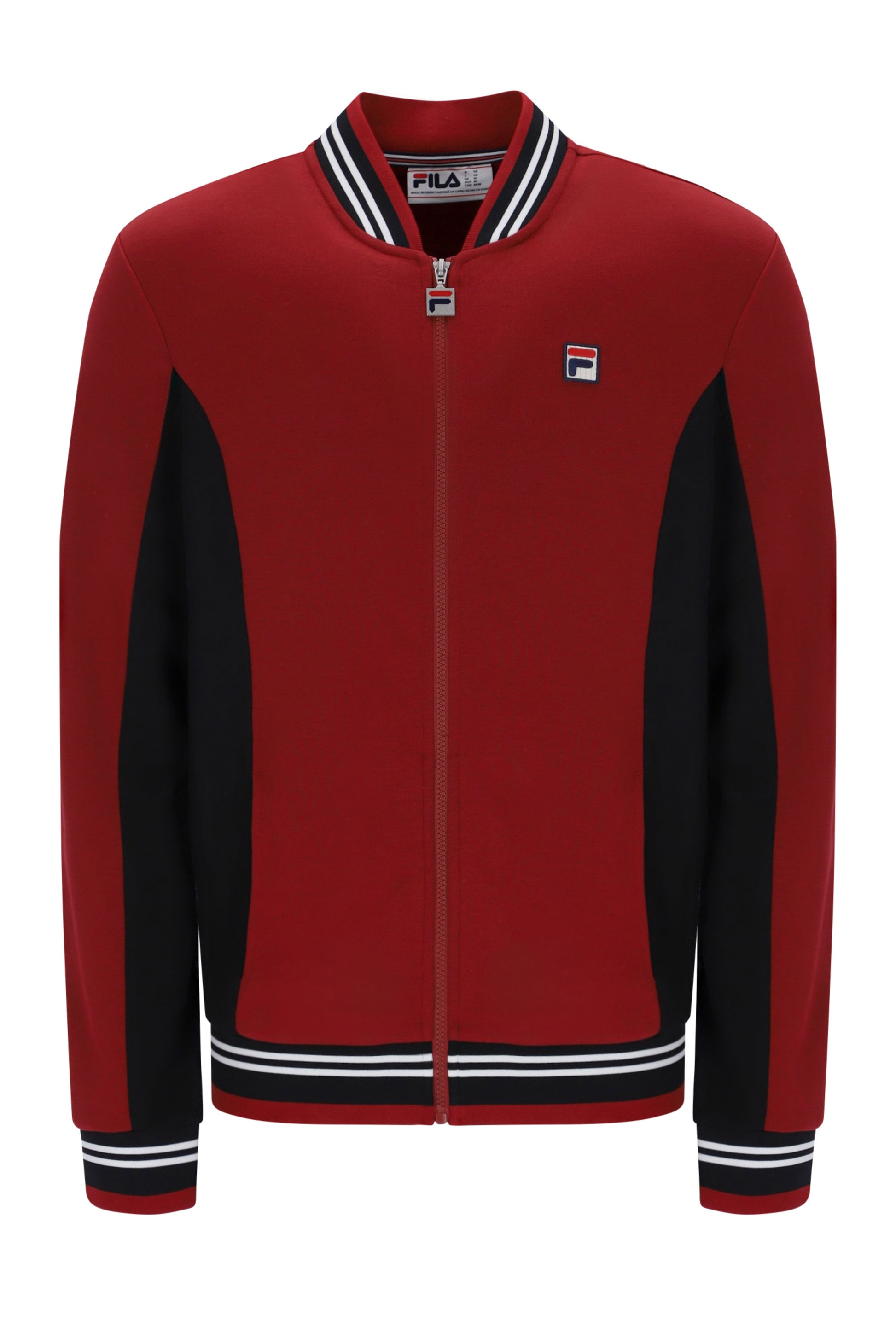 FILA SETTANTA TRACK JACKET SUN DRIED TOMATO /BLACK/WHITE Fila Vintage Michael Stewart Menswear  Tracksuit