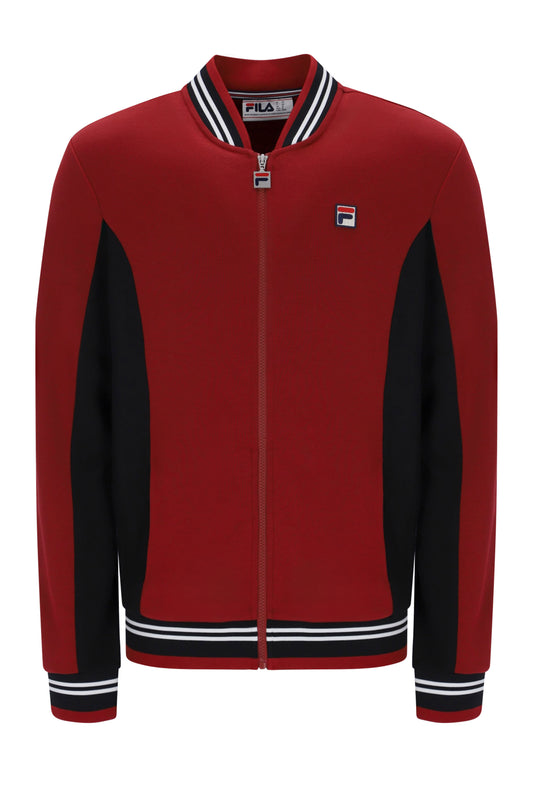 FILA SETTANTA TRACK JACKET SUN DRIED TOMATO /BLACK/WHITE Fila Vintage Michael Stewart Menswear  Tracksuit