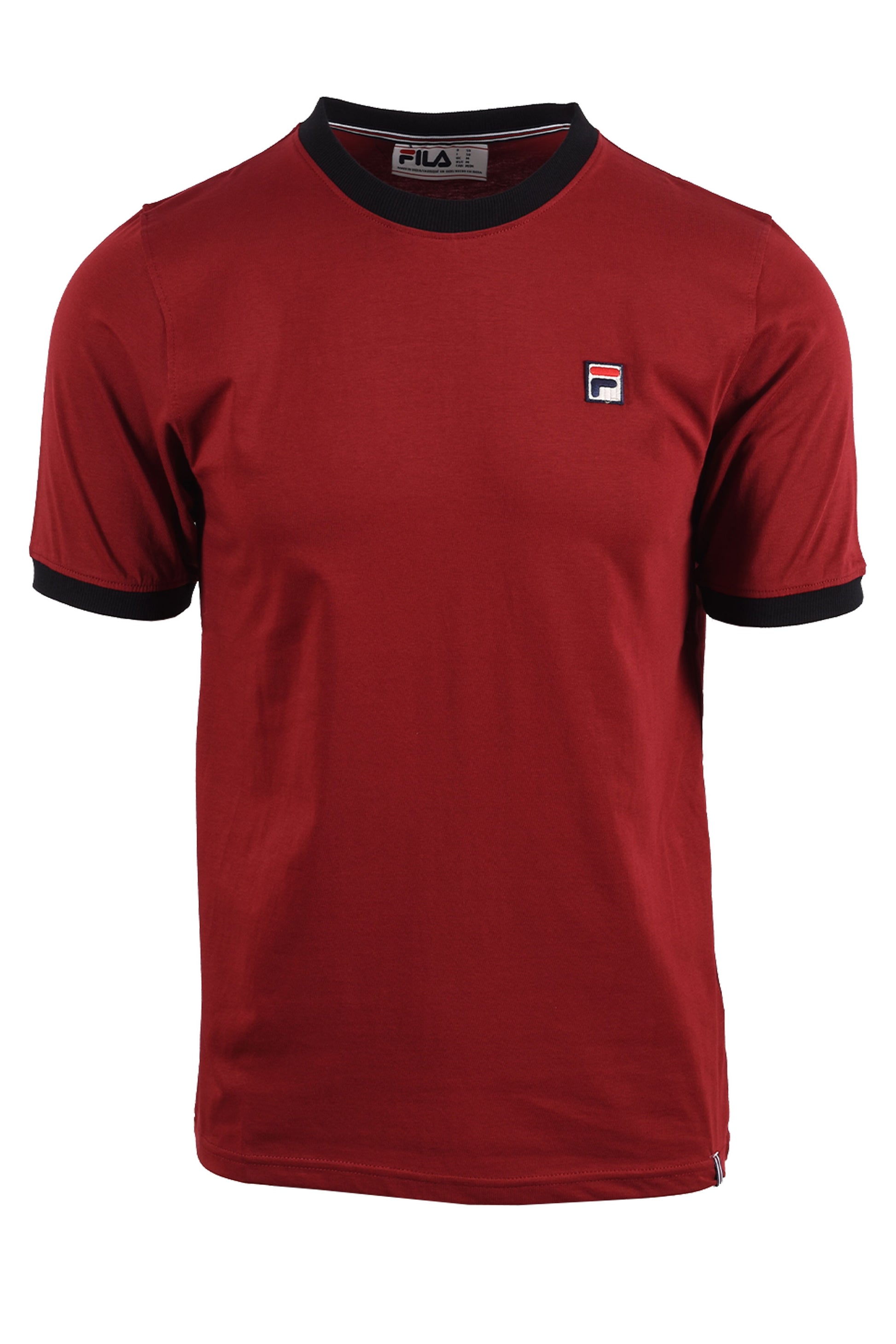 Fila Vintage FILA MARCONI ESSENTIAL RINGER T-SHIRT SUNDRIED TOMATO/ BLACK Fila Vintage Michael Stewart Menswear  T-Shirts
