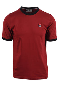 Fila Vintage FILA MARCONI ESSENTIAL RINGER T-SHIRT SUNDRIED TOMATO/ BLACK Fila Vintage Michael Stewart Menswear  T-Shirts