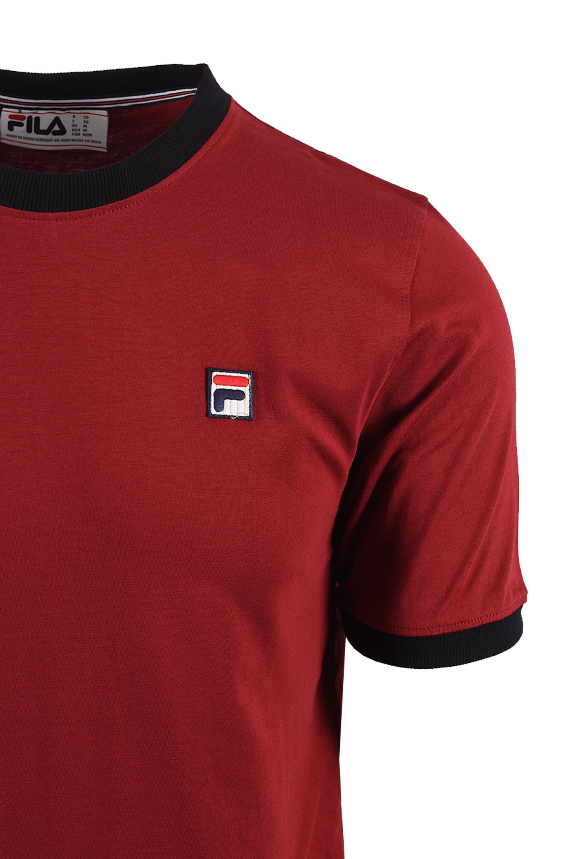 Fila Vintage FILA MARCONI ESSENTIAL RINGER T-SHIRT SUNDRIED TOMATO/ BLACK Fila Vintage Michael Stewart Menswear  T-Shirts