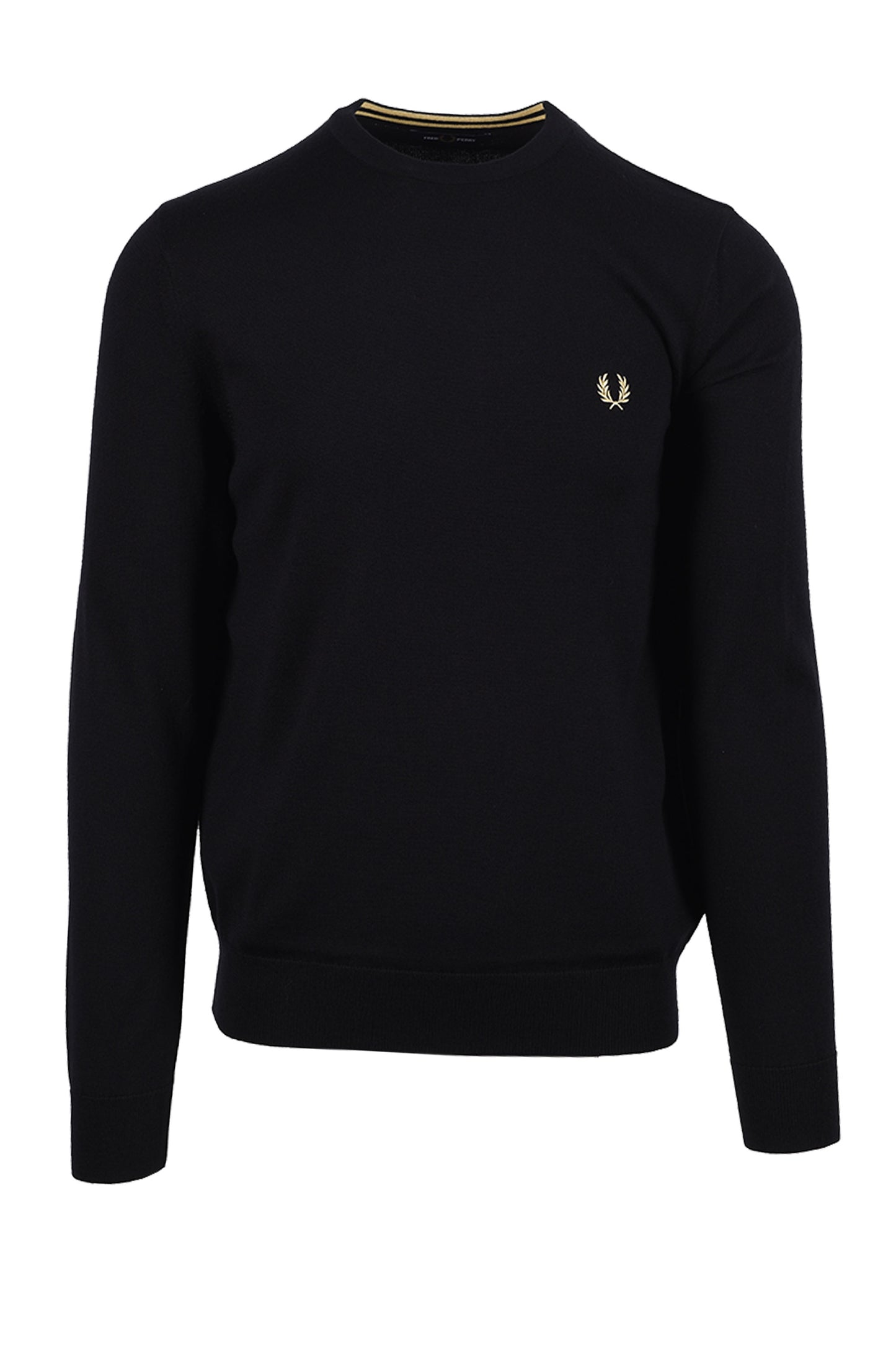 FRED PERRY CLASSIC CREW NECK KNITWEAR BLACK