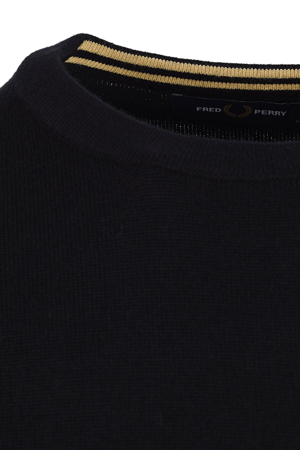 FRED PERRY CLASSIC CREW NECK KNITWEAR BLACK