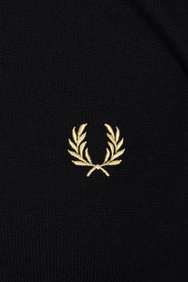 FRED PERRY CLASSIC CREW NECK KNITWEAR BLACK