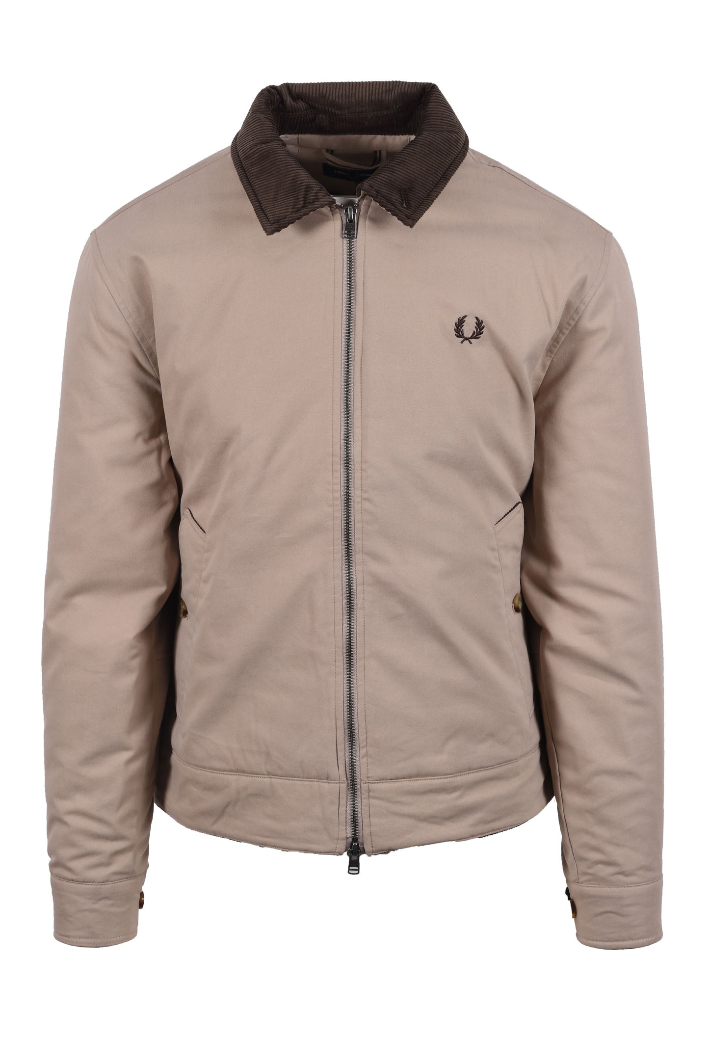FRED PERRY COTTON CABAN JACKET WARM OAT
