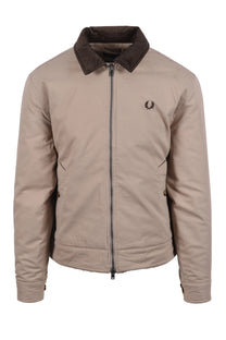FRED PERRY COTTON CABAN JACKET WARM OAT Fred Perry