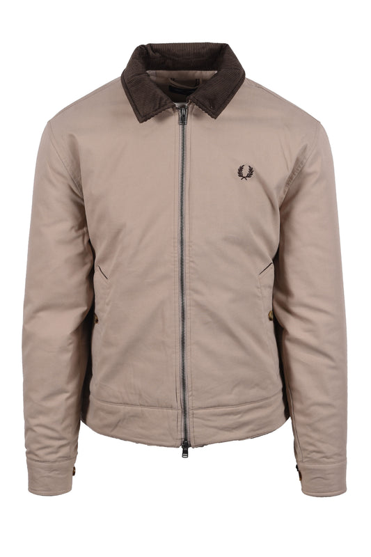 FRED PERRY COTTON CABAN JACKET WARM OAT