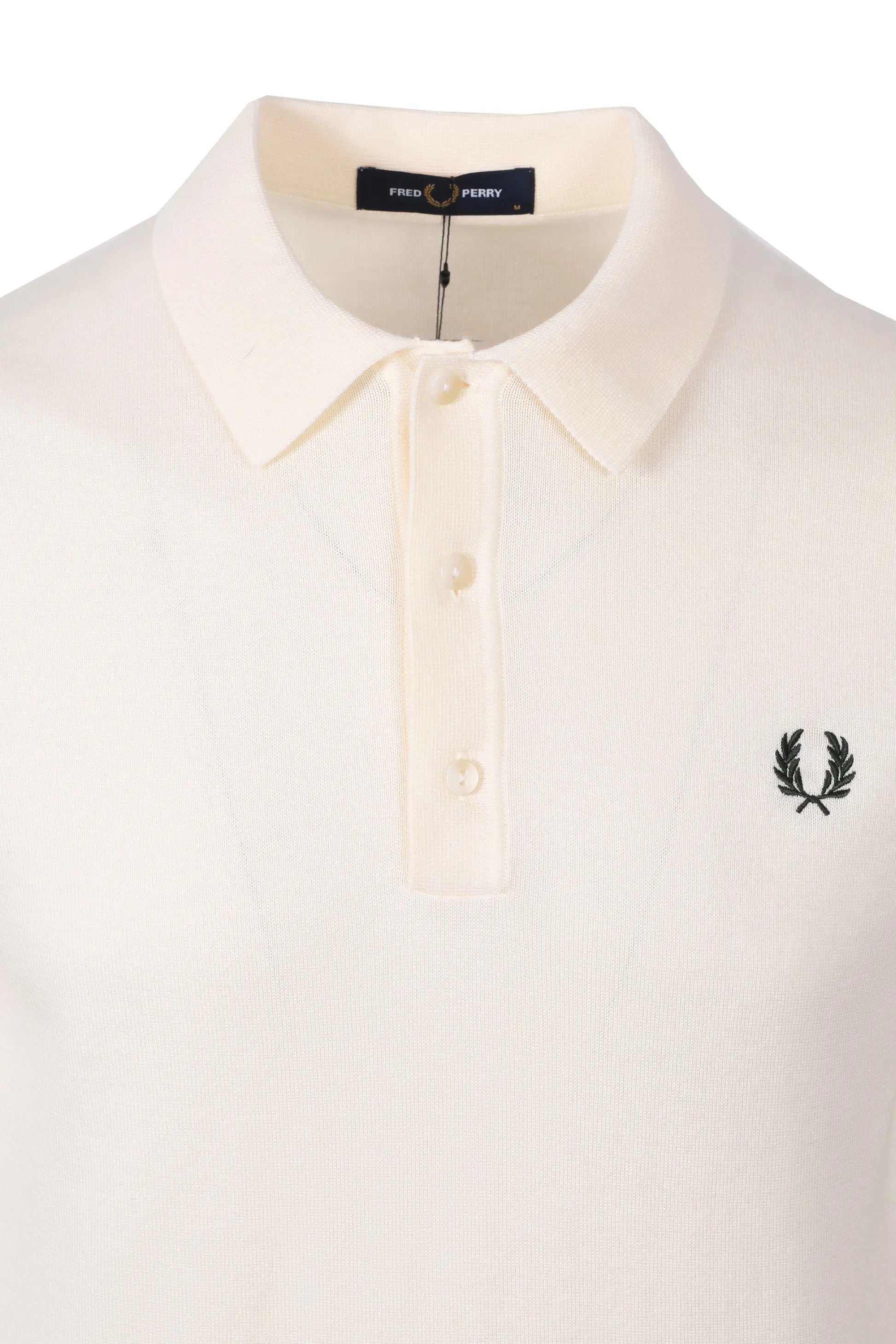 FRED PERRY COTTON KNITTED SHIRT ECRU Fred Perry