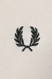 FRED PERRY COTTON KNITTED SHIRT ECRU Fred Perry
