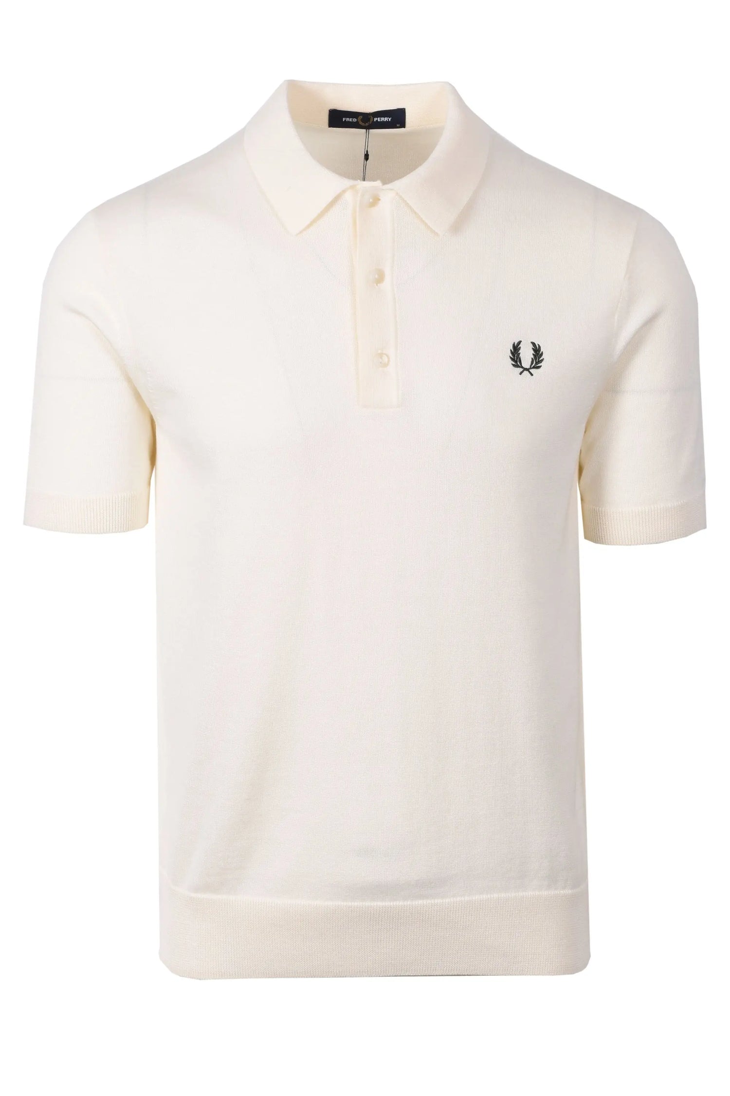 FRED PERRY COTTON KNITTED SHIRT ECRU Fred Perry