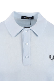 Light blue fred perry polo shirt with a logo on a white background