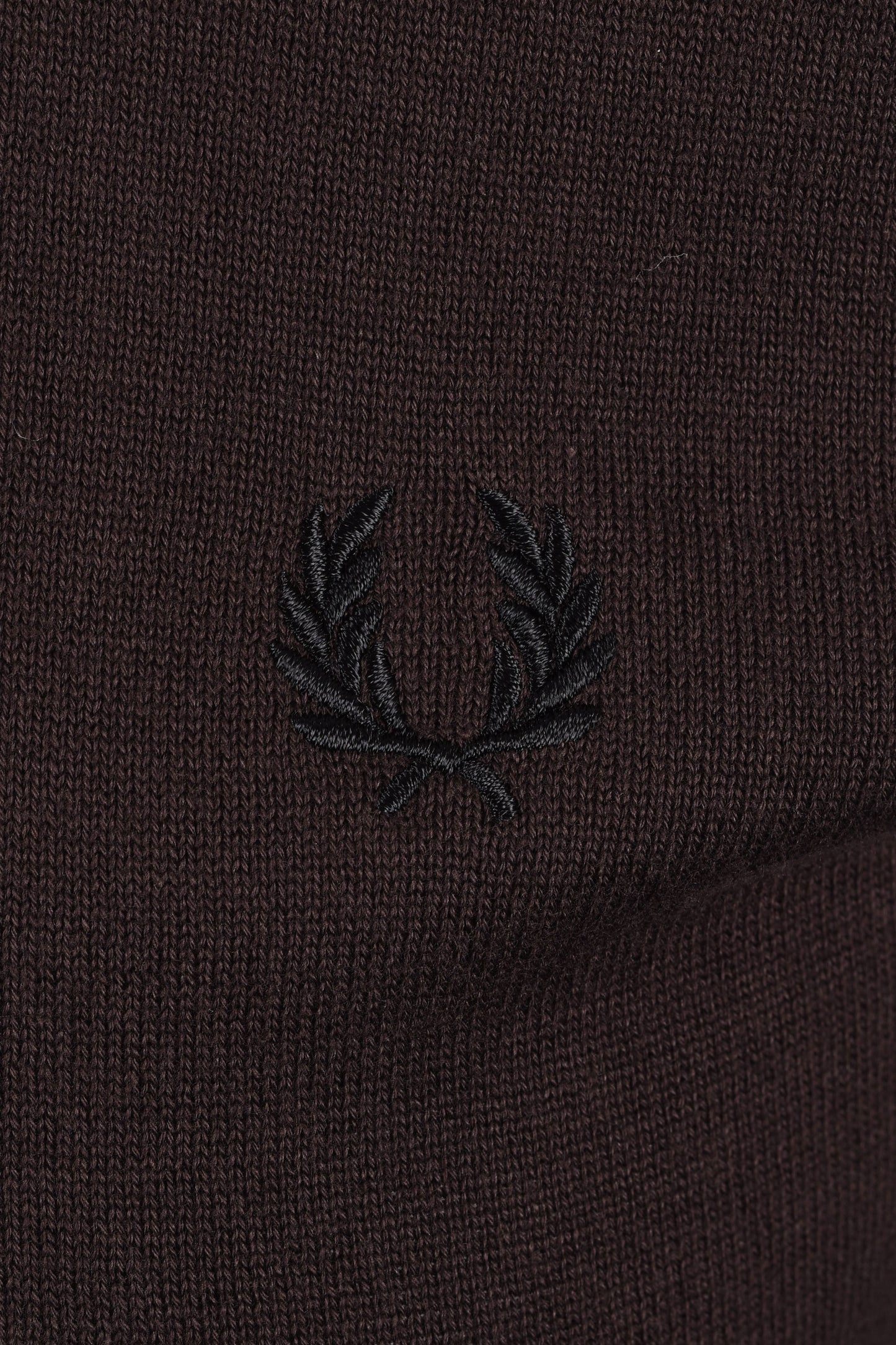 FRED PERRY COTTON KNITTED SHIRT RICH BROWN Fred Perry Michael Stewart Menswear  Polo Shirts