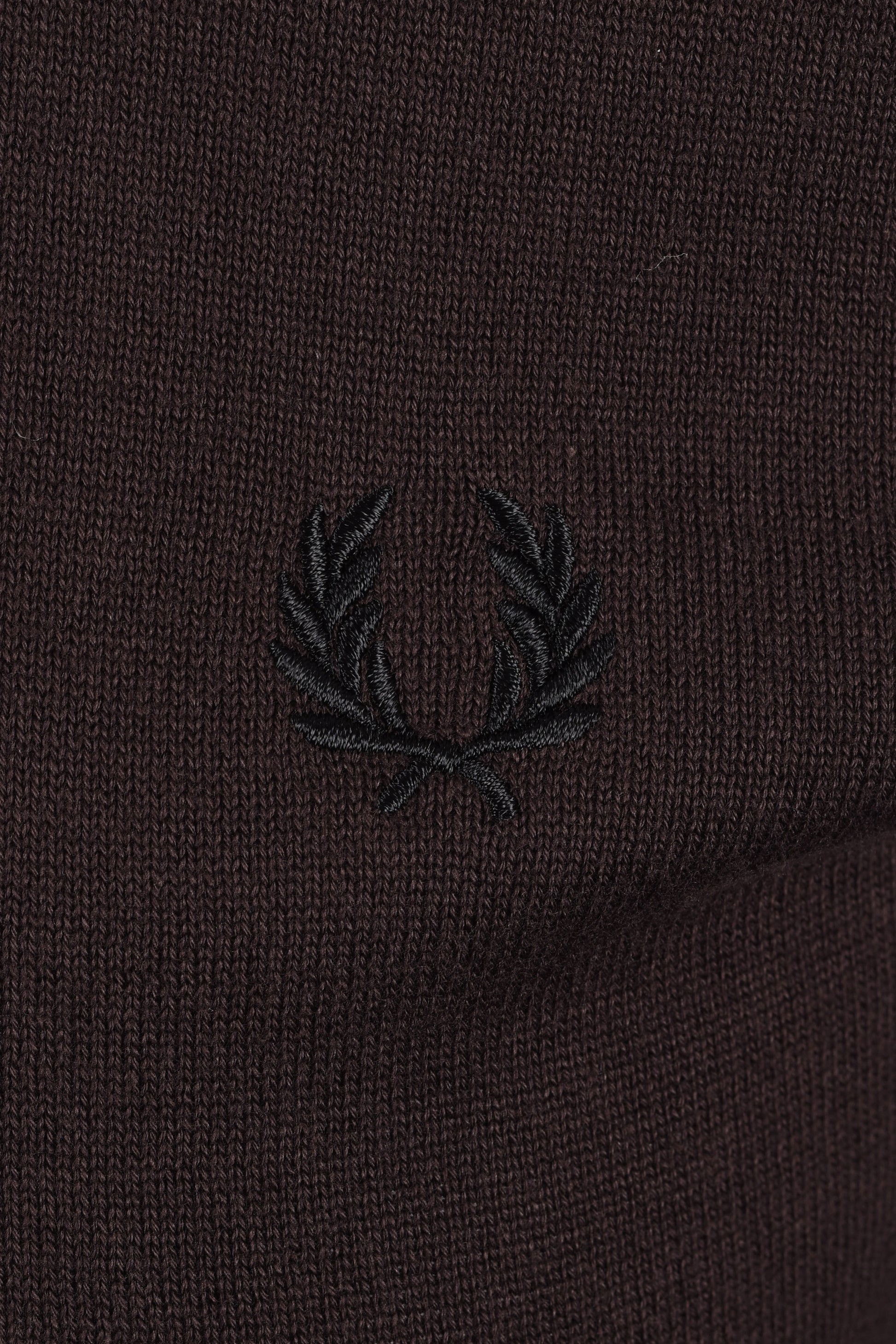 FRED PERRY COTTON KNITTED SHIRT RICH BROWN Fred Perry Michael Stewart Menswear  Polo Shirts