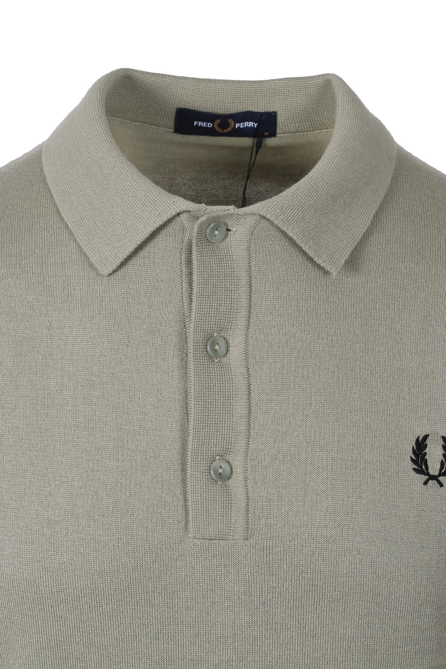 FRED PERRY COTTON KNITTED SHIRT SEAGRASS Fred Perry
