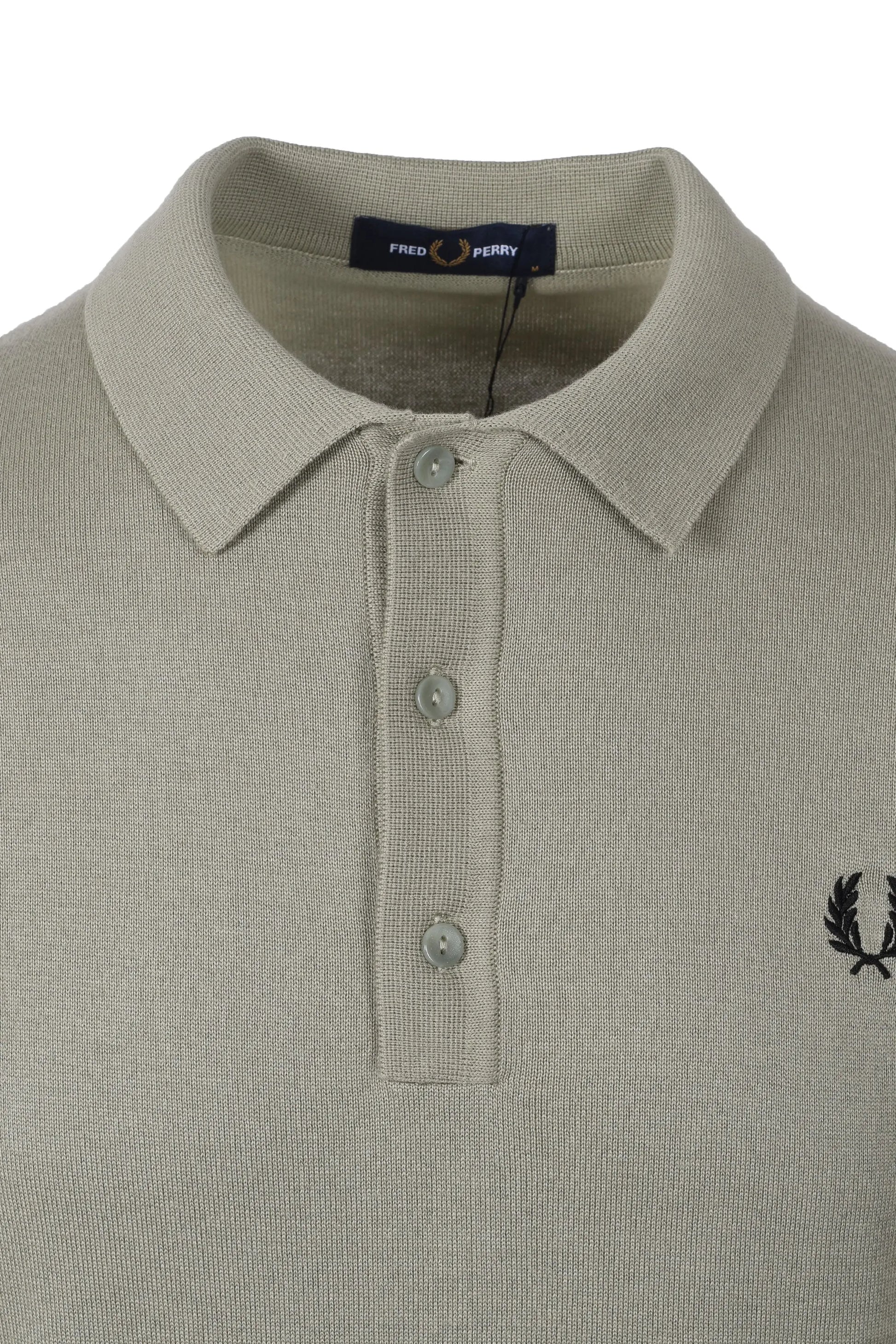 FRED PERRY COTTON KNITTED SHIRT SEAGRASS Fred Perry