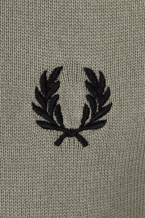 FRED PERRY COTTON KNITTED SHIRT SEAGRASS Fred Perry