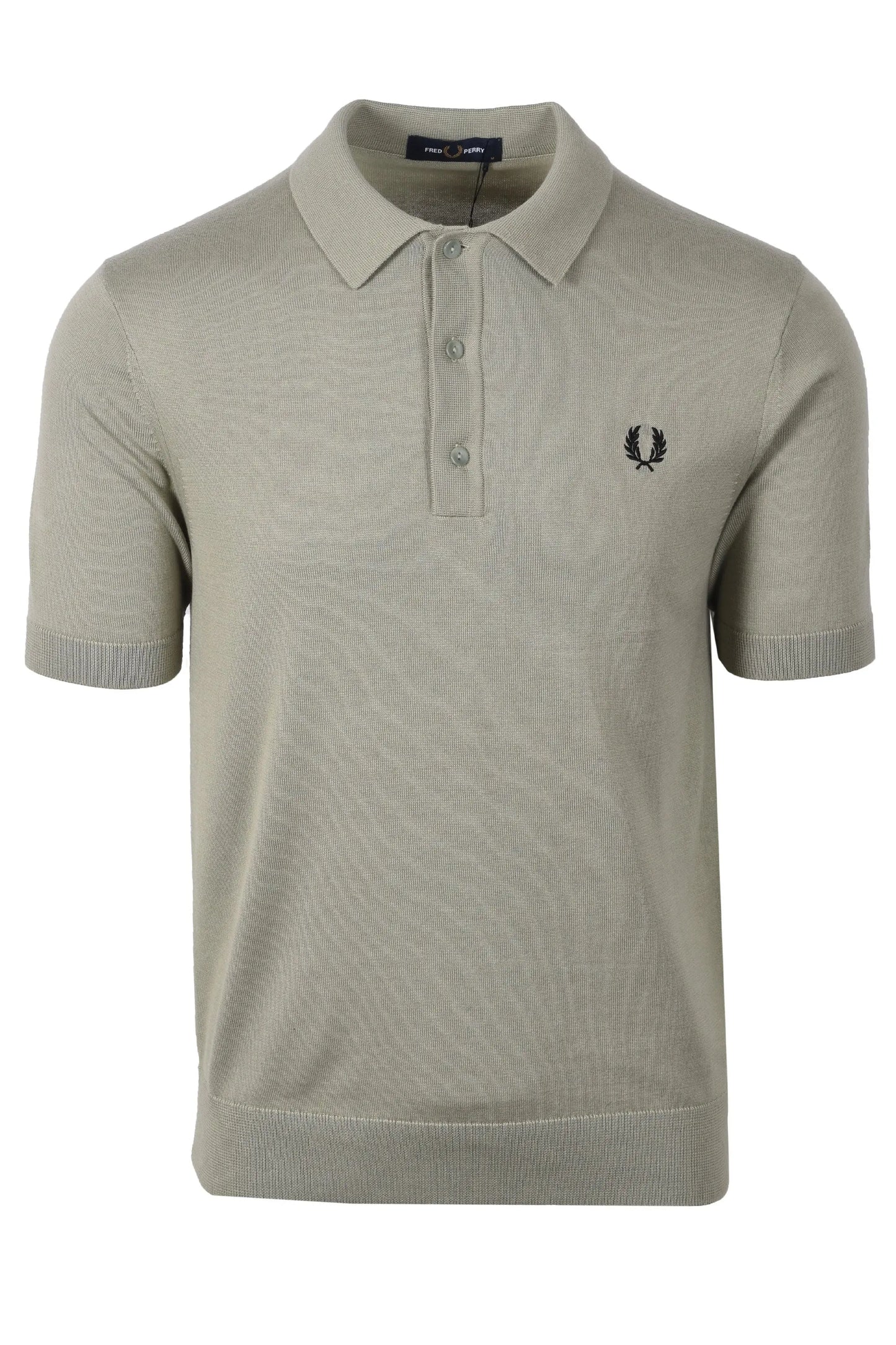 FRED PERRY COTTON KNITTED SHIRT SEAGRASS Fred Perry
