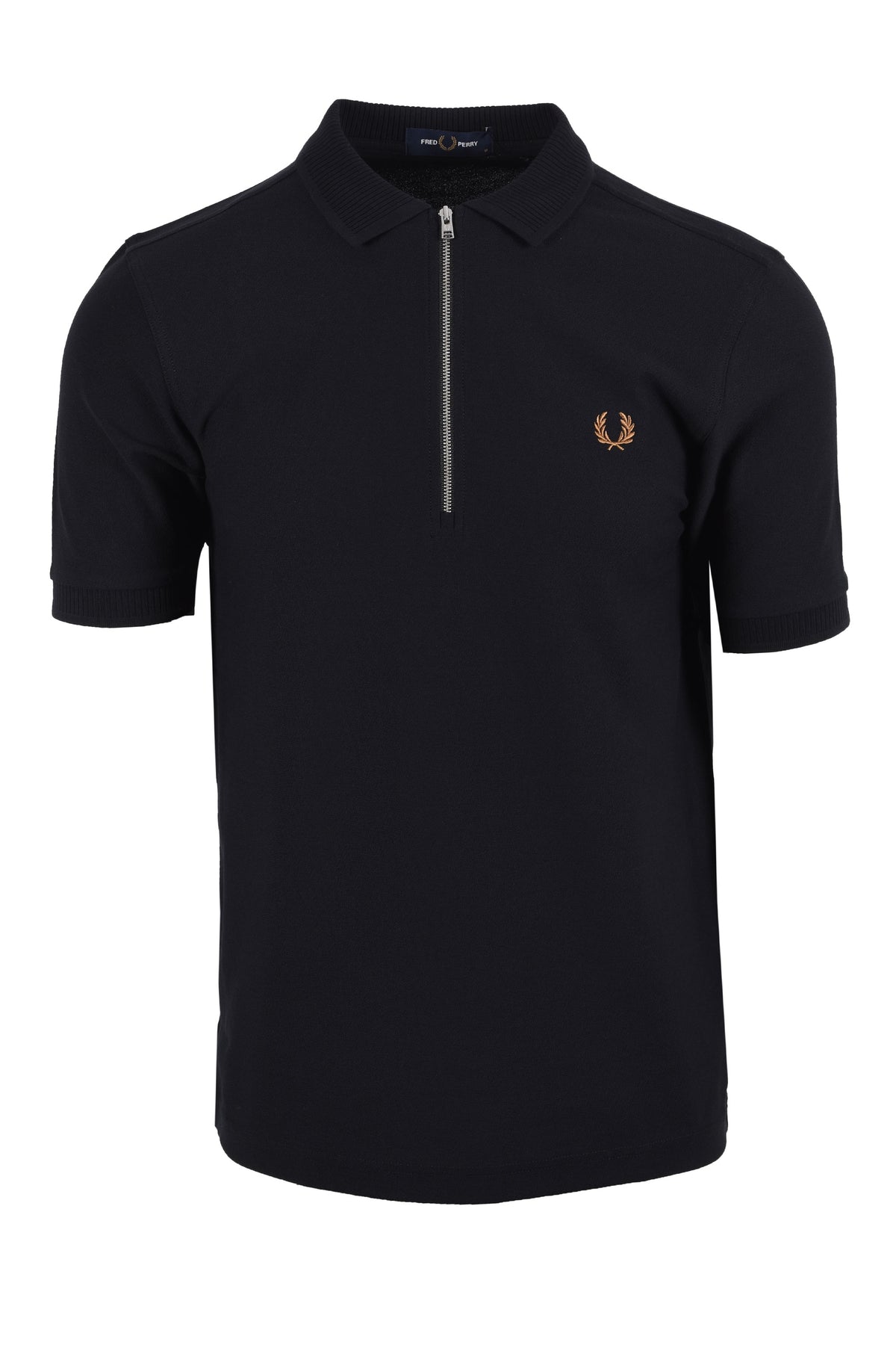 FRED PERRY CREPE PIQUE POLO SHIRT BLACK Fred Perry Michael Stewart Menswear  Polo Shirts