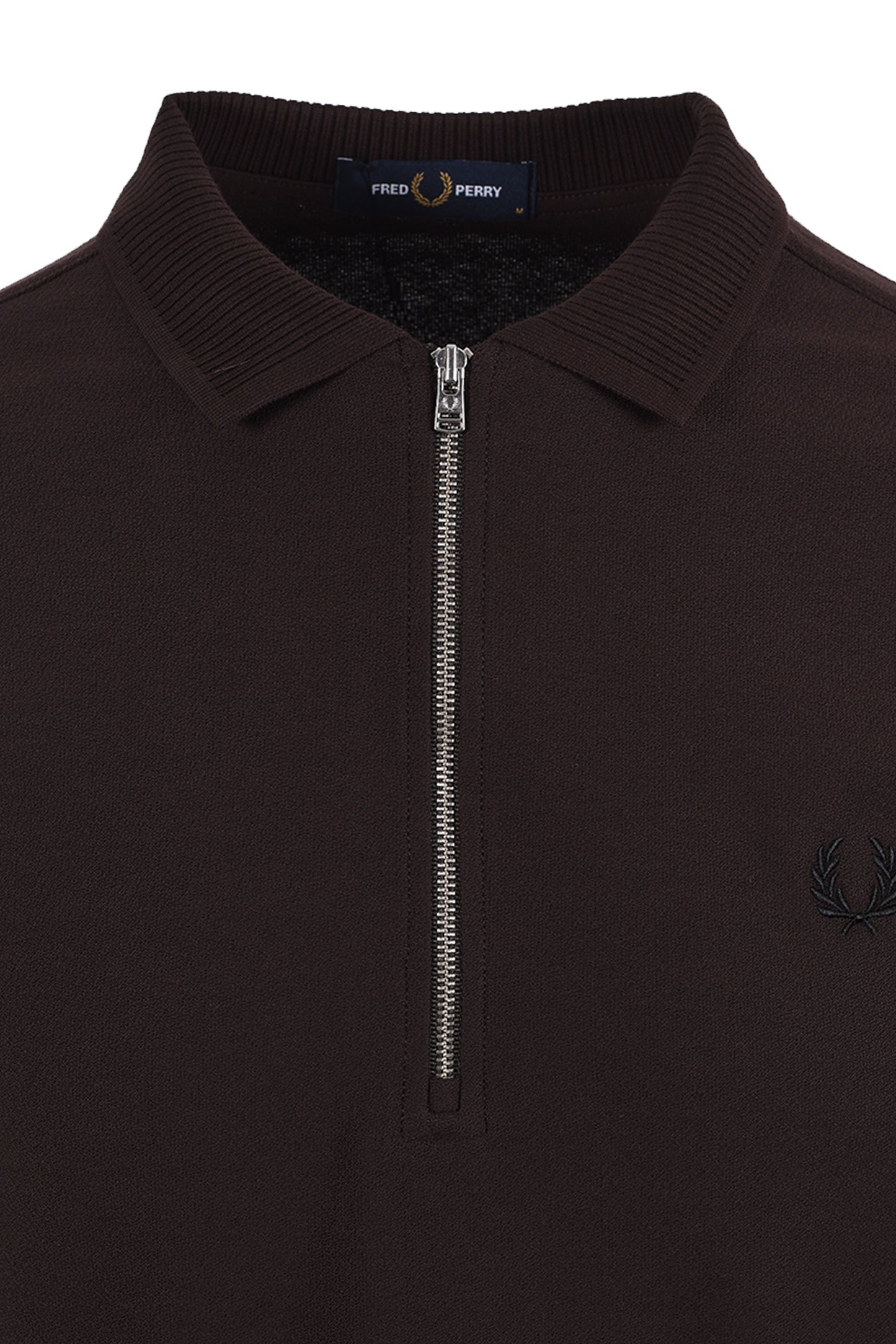 FRED PERRY CREPE PIQUE POLO SHIRT RICH BROWN Fred Perry Michael Stewart Menswear  Polo Shirts
