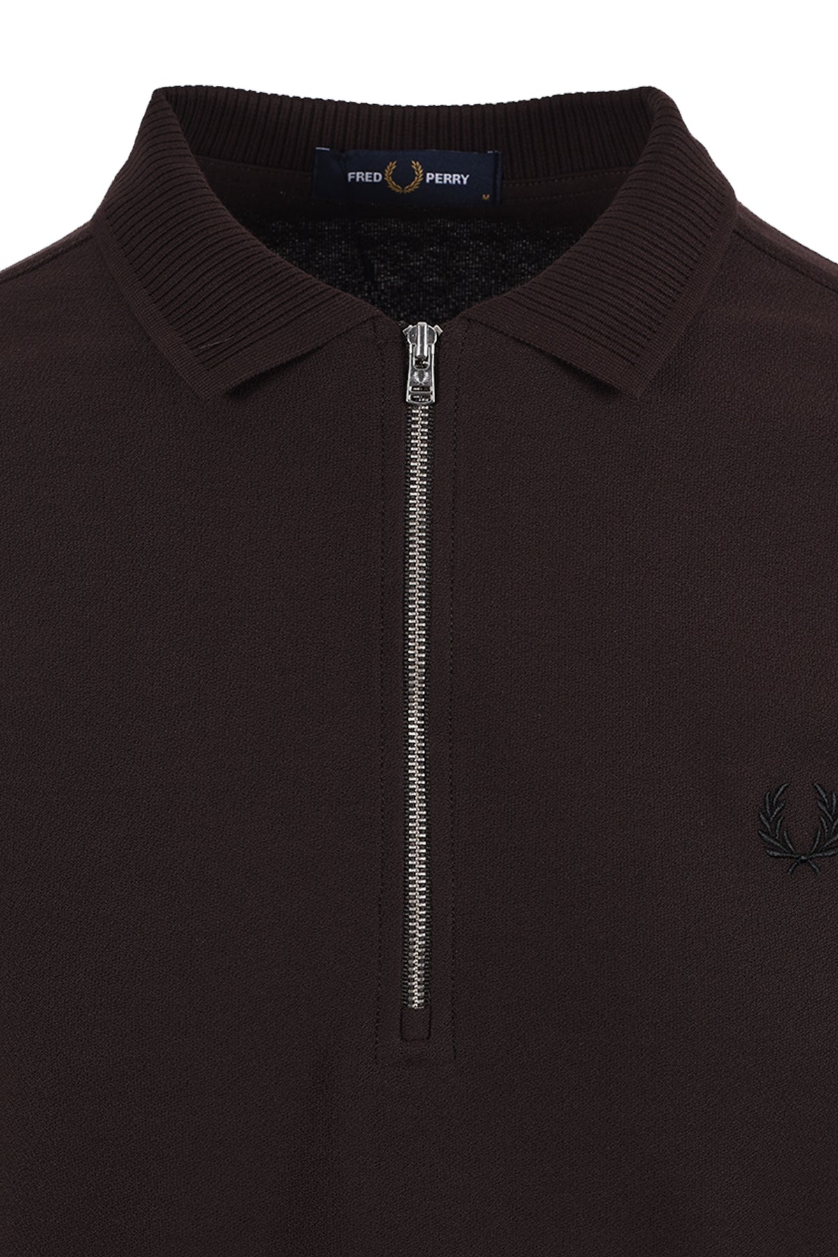 FRED PERRY CREPE PIQUE POLO SHIRT RICH BROWN Fred Perry Michael Stewart Menswear  Polo Shirts