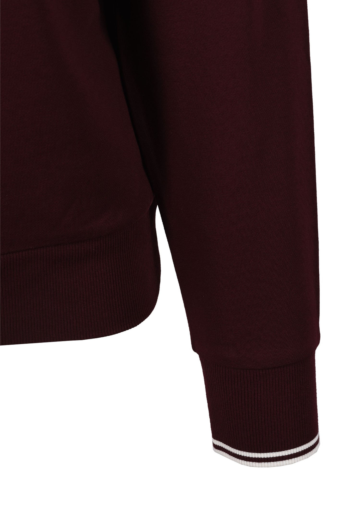 FRED PERRY CREW NECK SWEATSHIRT OXBLOOD/ECRU Fred Perry Michael Stewart Menswear  Knitwear