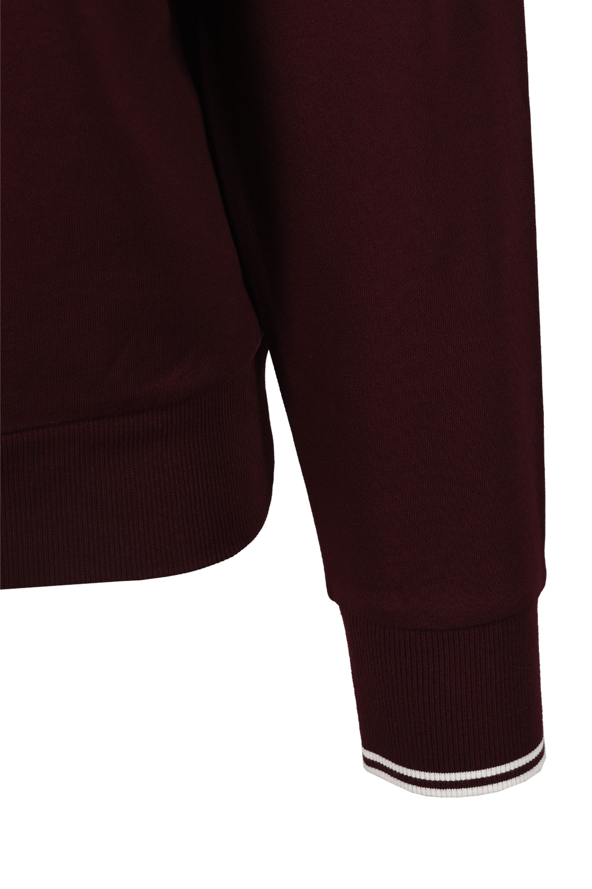 FRED PERRY CREW NECK SWEATSHIRT OXBLOOD/ECRU Fred Perry Michael Stewart Menswear  Knitwear