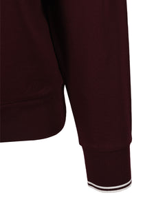 FRED PERRY CREW NECK SWEATSHIRT OXBLOOD/ECRU Fred Perry Michael Stewart Menswear  Knitwear