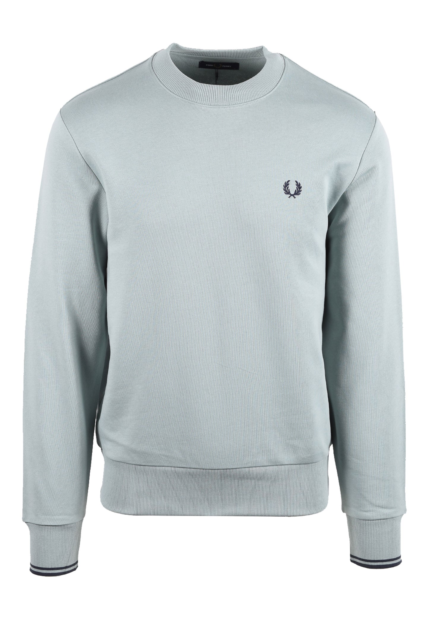 FRED PERRY CREW NECK SWEATSHIRT silver blue/dark airforce Fred Perry Michael Stewart Menswear  Knitwear