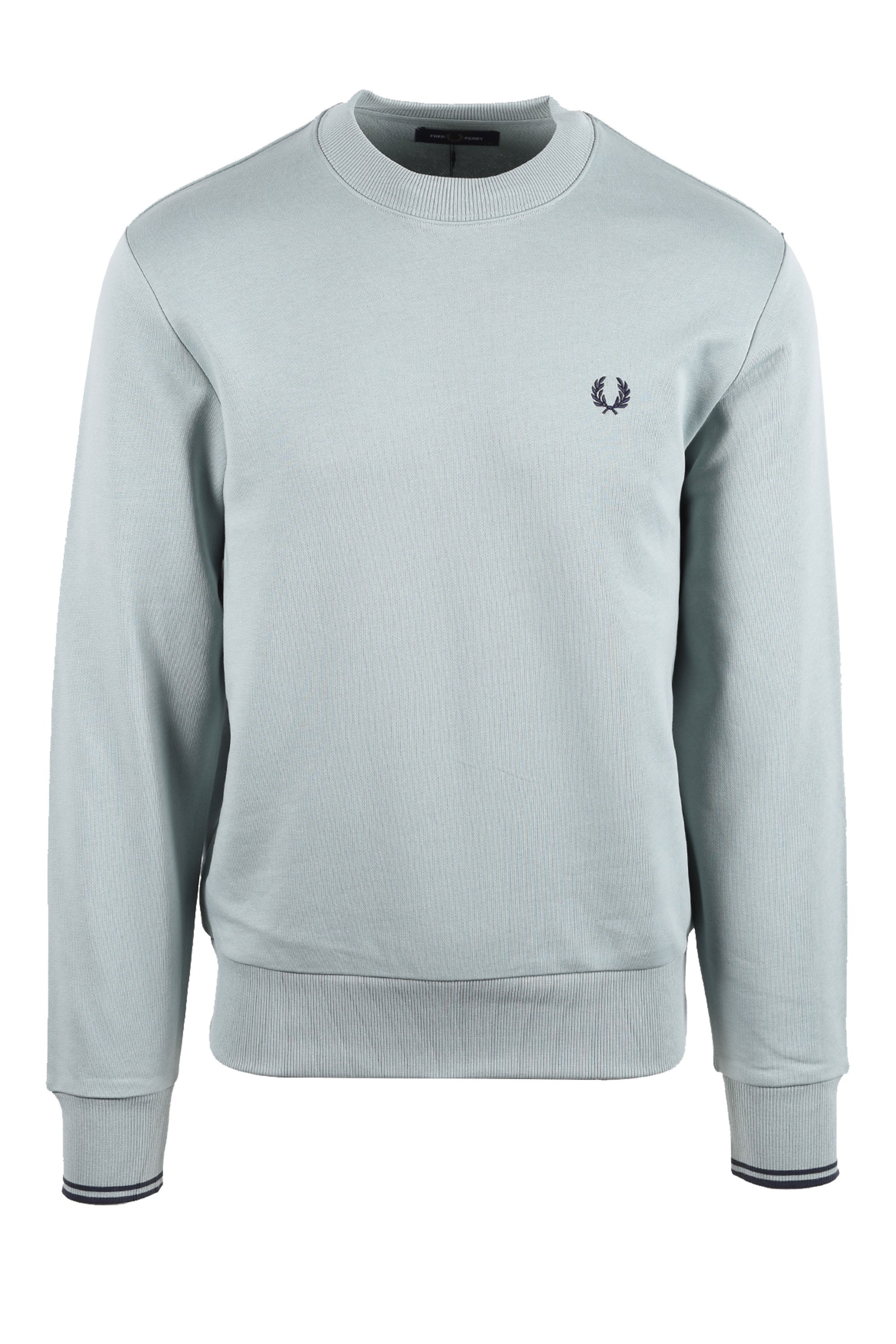 FRED PERRY CREW NECK SWEATSHIRT silver blue/dark airforce Fred Perry Michael Stewart Menswear  Knitwear