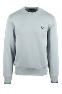 FRED PERRY CREW NECK SWEATSHIRT silver blue/dark airforce Fred Perry Michael Stewart Menswear  Knitwear