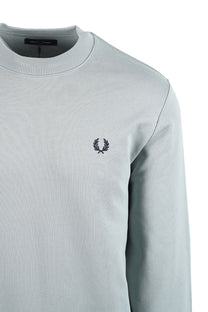 FRED PERRY CREW NECK SWEATSHIRT silver blue/dark airforce Fred Perry Michael Stewart Menswear  Knitwear