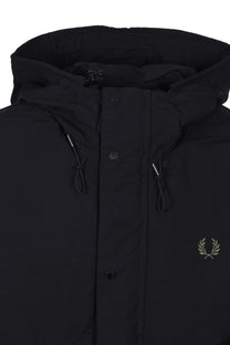 FRED PERRY CROPPED RIPSTOP PARKA BLACK Fred Perry