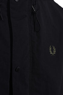 FRED PERRY CROPPED RIPSTOP PARKA BLACK Fred Perry