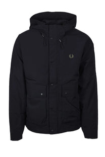FRED PERRY CROPPED RIPSTOP PARKA BLACK Fred Perry