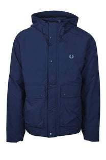 FRED PERRY CROPPED RIPSTOP PARKA TENNIS BLUE Fred Perry